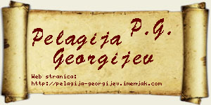 Pelagija Georgijev vizit kartica